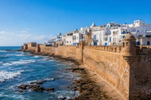 Essaouira medina ramparts and fishing port Morocco