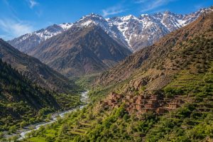 High Atlas mountain landscape in Morocco