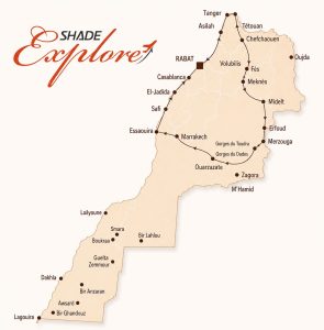 16 Days Morocco Tour Route Map 16 Days Morocco Tour route map from Casablanca to Chefchaouen, Fes, Merzouga, Marrakech, Essaouira and Morocco’s Atlantic coast.