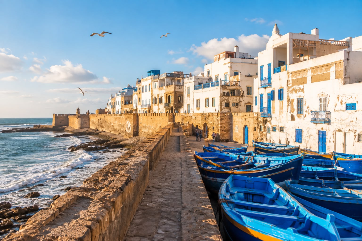Essaouira Medina and Atlantic coast during Marrakech Desert Tours