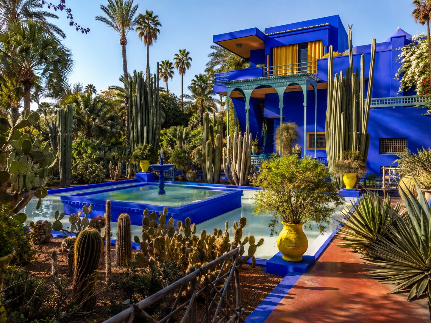 Majorelle Garden in Marrakech during Marrakech Desert Tours