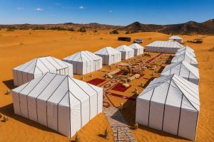 Luxury desert camp near the Erg Chebbi dunes in Merzouga